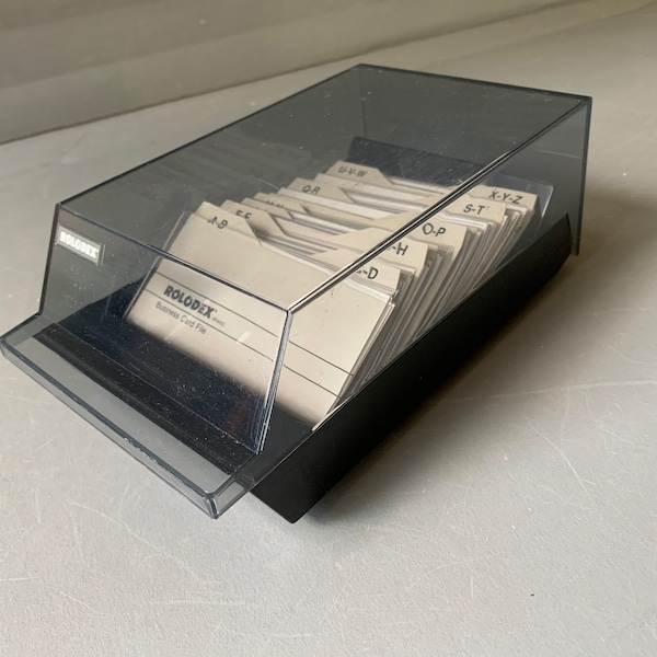 Organizer Rolodex vintage - CBC-200 - Dimensioni medie - pieno di pagine bianche