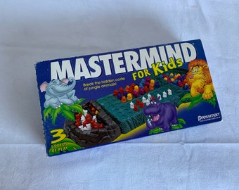 Master Mind for Kids - 1995 game by Pressman - Break the hidden code of Jungle Animals