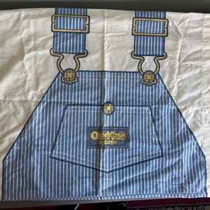 Vintage Oshkosh B'gosh Pillowcase – 1980s Vestbak Denim Overall