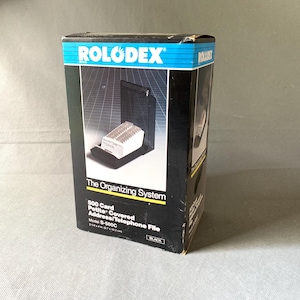 Vintage Rolodex S-500C petite covered address and telephone file – unused in original box