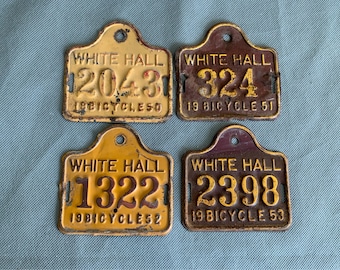 Choose your antique bike licence plate - 1950s Pennsylvania