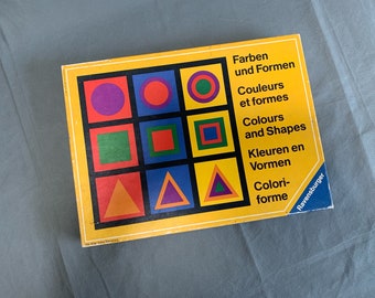 Colours and Shapes game by Ravensburger - beautifully designed - 1980s