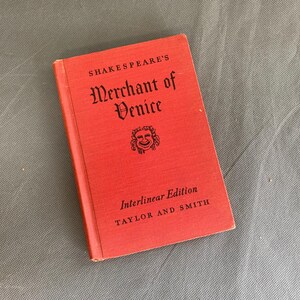Shakespeares Köpmannen i Venedig – interlinjär utgåva från 1936 (Taylor och Smith)