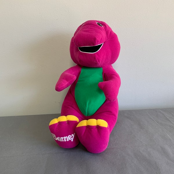 Vintage Barney the Dinosaur - Interactive stuffed toy - made by Playskool in the 1990s - Tested, working