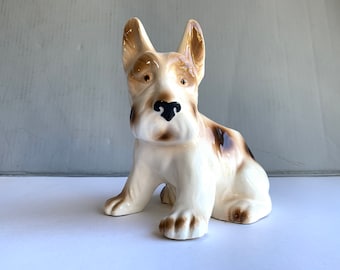 Cutest dog planter - miniature schnauzer - with spots