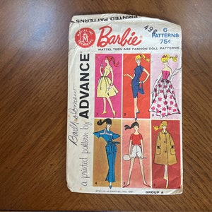 1961 Barbie clothing sewing pattern image 1