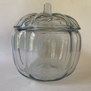 Vintage Halloween decor - pumpkin jar - perfect candy corn jar or terrarium