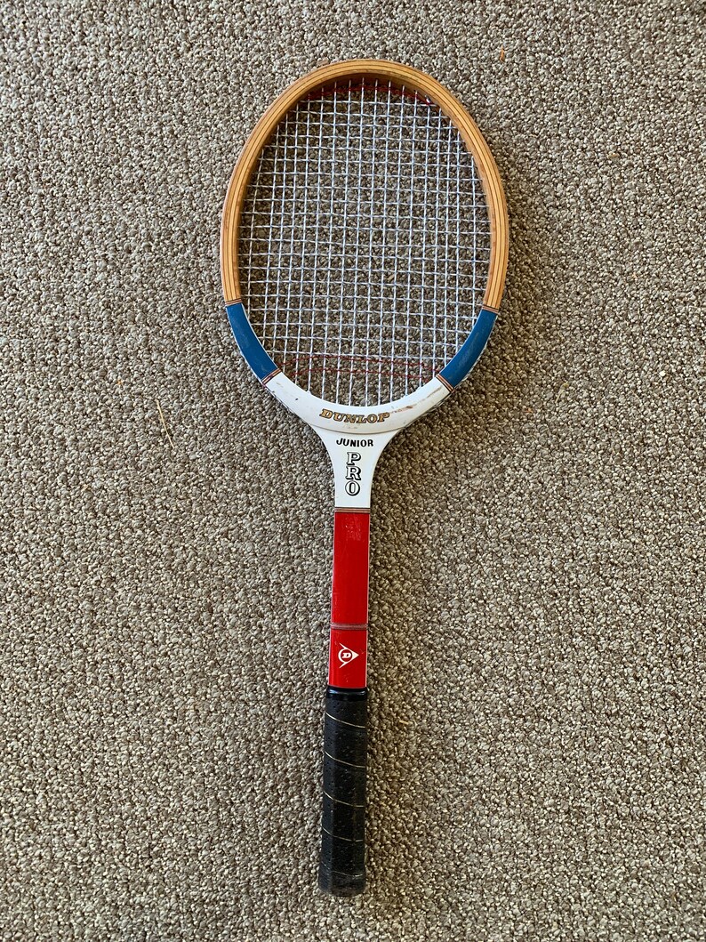 Vintage tennis racket set 3 rackets 1 cover and press MacGregror Challenger, Dunlop Junior Pro, Spalding Doris Hart Signature image 4