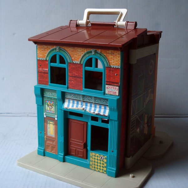 Vintage Little People Sesame Street apartment building and Hooper's Store