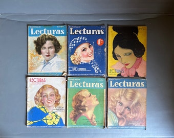 FOUND IN SPAIN -- early 1930s Lecturas magazine for women - Spanish language - choose yours