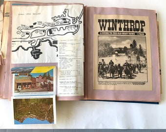 Vintage scrapbook of a trip through the American northwest and Canada - 1980s