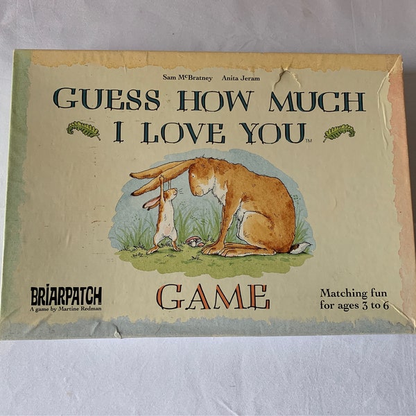 Guess How Much I Love You - vintage game - 1994 - Matching fun - Complete