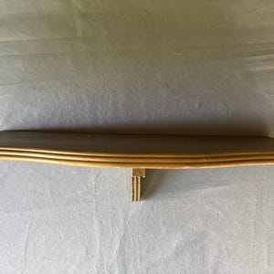 Vintage wooden wall shelf - all wood, painted gold