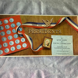 Meet the Presidents game - a quiz game for young Americans - 1965 Selchow and Righter - for lovers of history and trivia