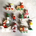 Set di 10 ornamenti per albero di Natale in legno, di dimensioni da piccole a medie