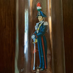 Vintage Galiano bottle with spout and stand
