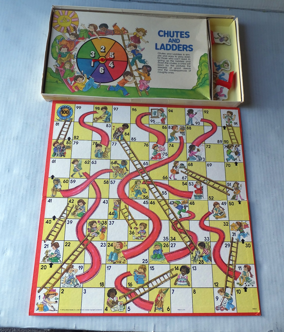 Chutes and Ladders Classic Board Game 1979 Complete Etsy Canada