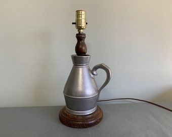Vintage lamp made from a pewter pitcher - Wilton, Columbia, PA