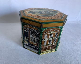 Royal Richmond octagonal tea tin - great condition, beautiful design - Huntley Boorne and Stevens company