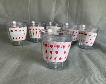 Set of 6 poker cups - double walled tumblers