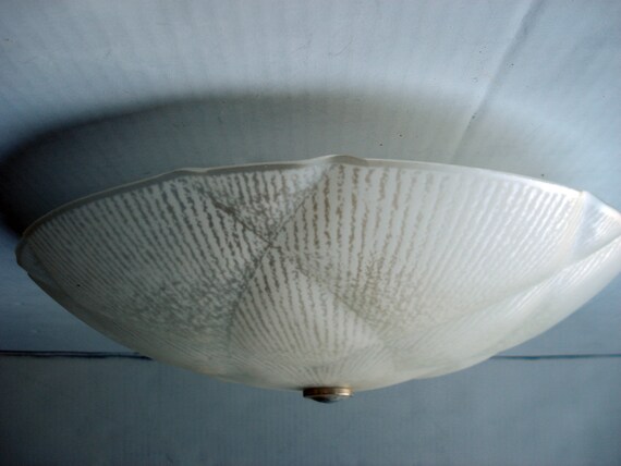 Vintage Ceiling Light Shade Gorgeous Pattern Extra Large With Three Lights
