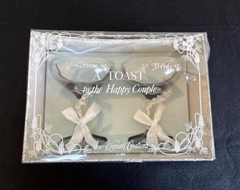 First toast glasses set  - in original box - 1990s