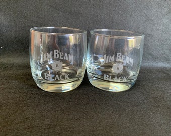 Pair of Jim Beam rocks glasses