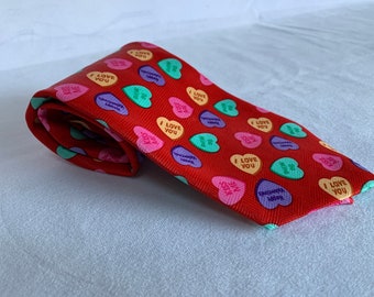 Candy hearts tie