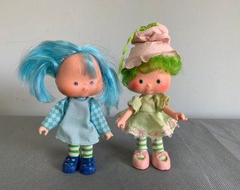 Vintage Strawberry Shortcake dolls: Lime Chiffon and Blueberry Muffin