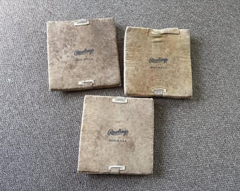 Vintage Rawlings baseball bases - Set of 3 - Canvas field bases - Made in USA - Baseball equipment
