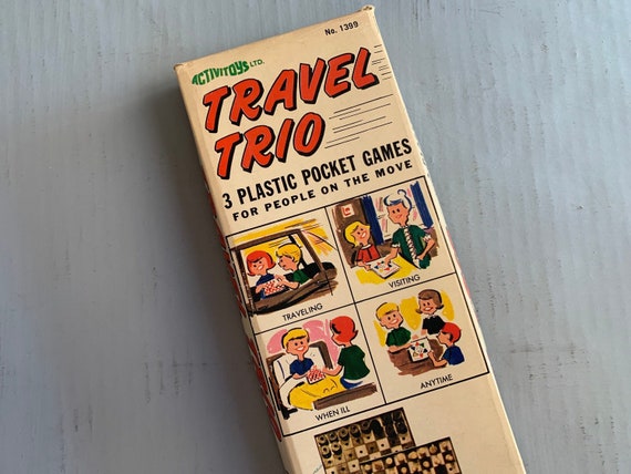 Jeux de voyage Trio de voyage jeux de poche échecs, dames et dames
