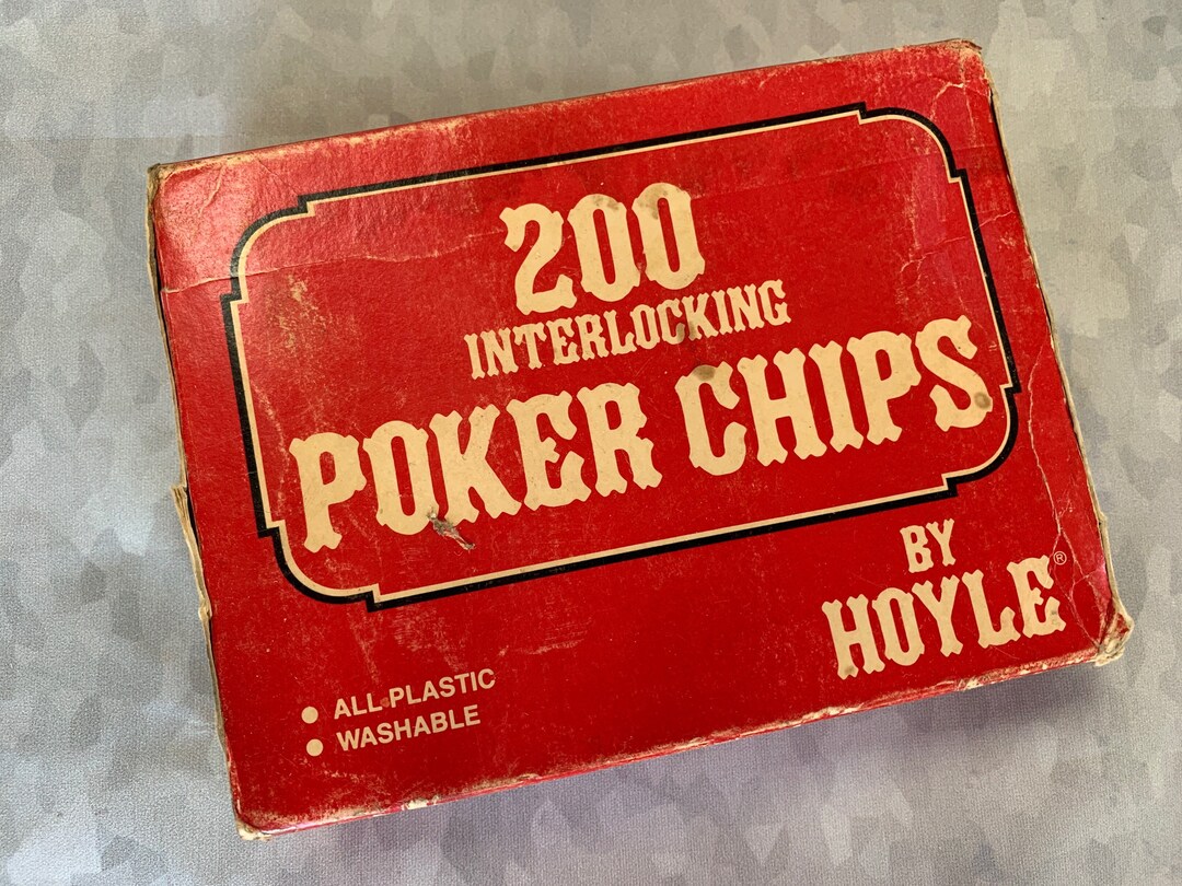 Vintage Poker Chip Set by Hoyle Full Set of Plastic Chips Etsy