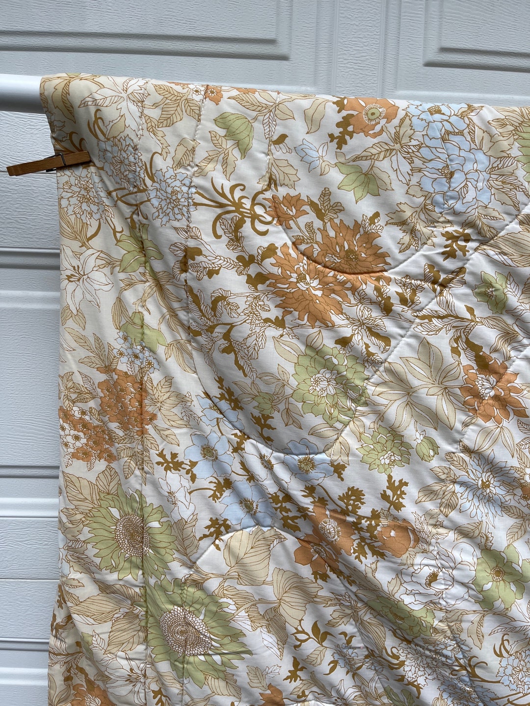 Vintage Floral Bedding Set Perfect 1960s Look Full Size Etsy