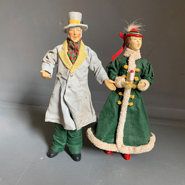 Pair of 'Possible Dreams Clothiques' - 1987 - in original box - Christmas carolers