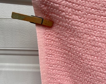 Satin trim blanket - pink - full bed - cozy