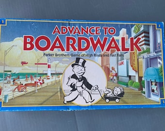 Vintage/ 1985/ Advance to Boardwalk/ Board Game/ Parker Brothers