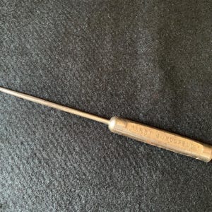 Vintage ice pick with engraved handle - &quot;Harry J. Hosfeld Moving & Hauling&quot; - promotional item - early 1900s