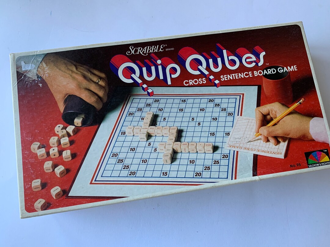 Quip Qubes a Cross Sentence Board Game 1981 Etsy