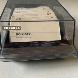Vintage Rolodex organizer CBC-200 Medium size full of blank pages image 2