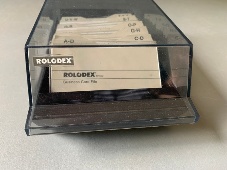 Vintage Rolodex organizer CBC-200 Medium size full of blank pages image 2
