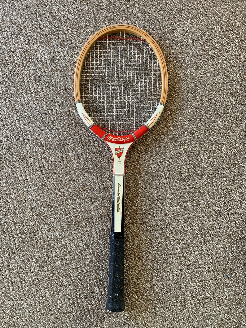 Vintage tennis racket set 3 rackets 1 cover and press MacGregror Challenger, Dunlop Junior Pro, Spalding Doris Hart Signature image 2