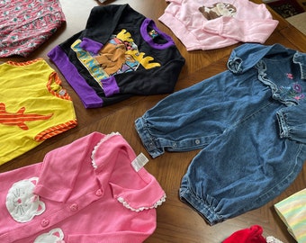 10 piece baby girl clothing set - 12 months to 4T -- rompers, dresses, sweatshirts etc - a fun bundle