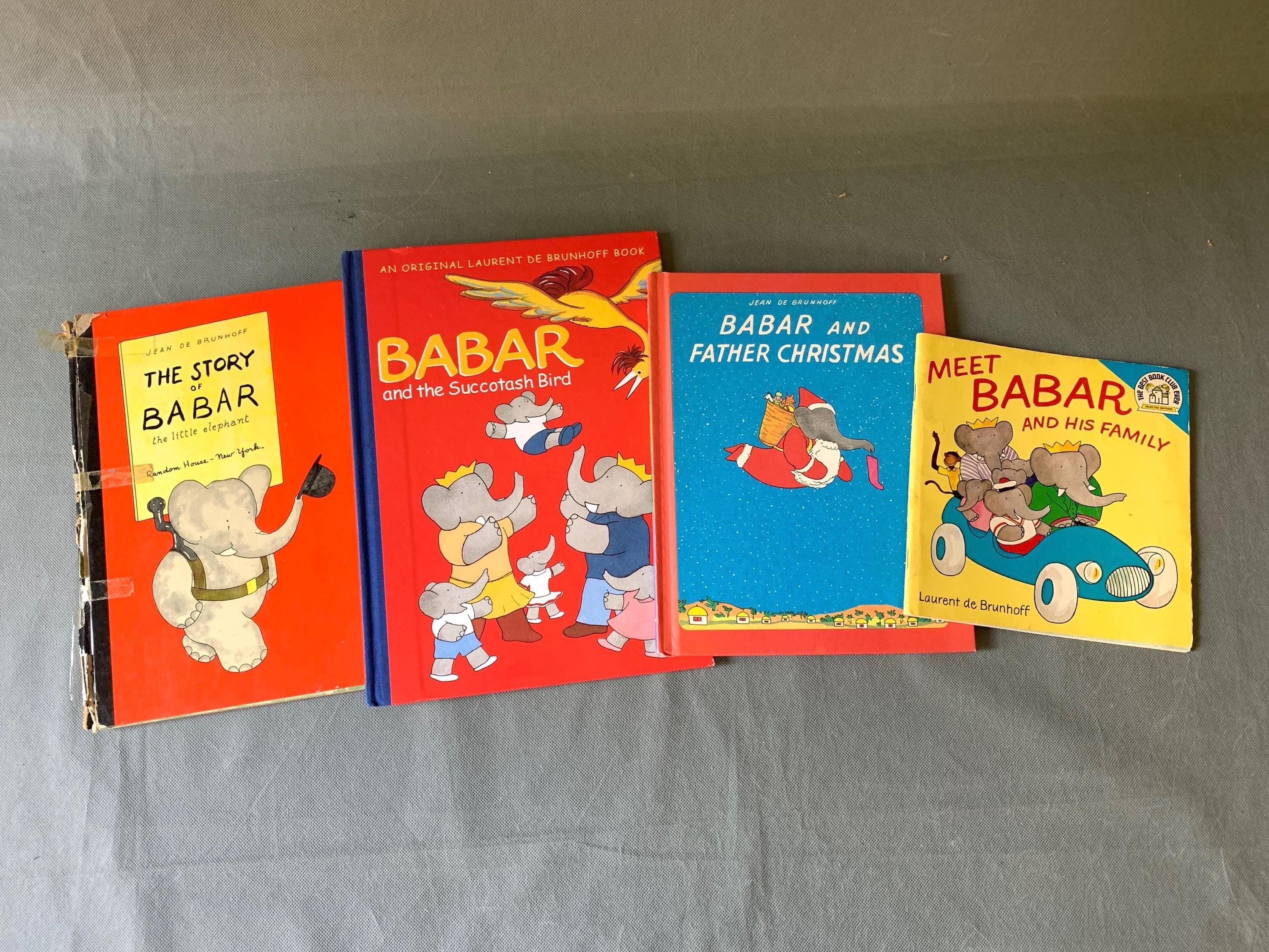 Bet of 4 Babar Books by Laurent De Brunhoff - Children's Classics