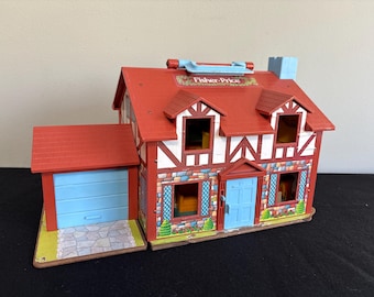 ビンテージのフィッシャープライス プレイファミリー ブラウンハウス