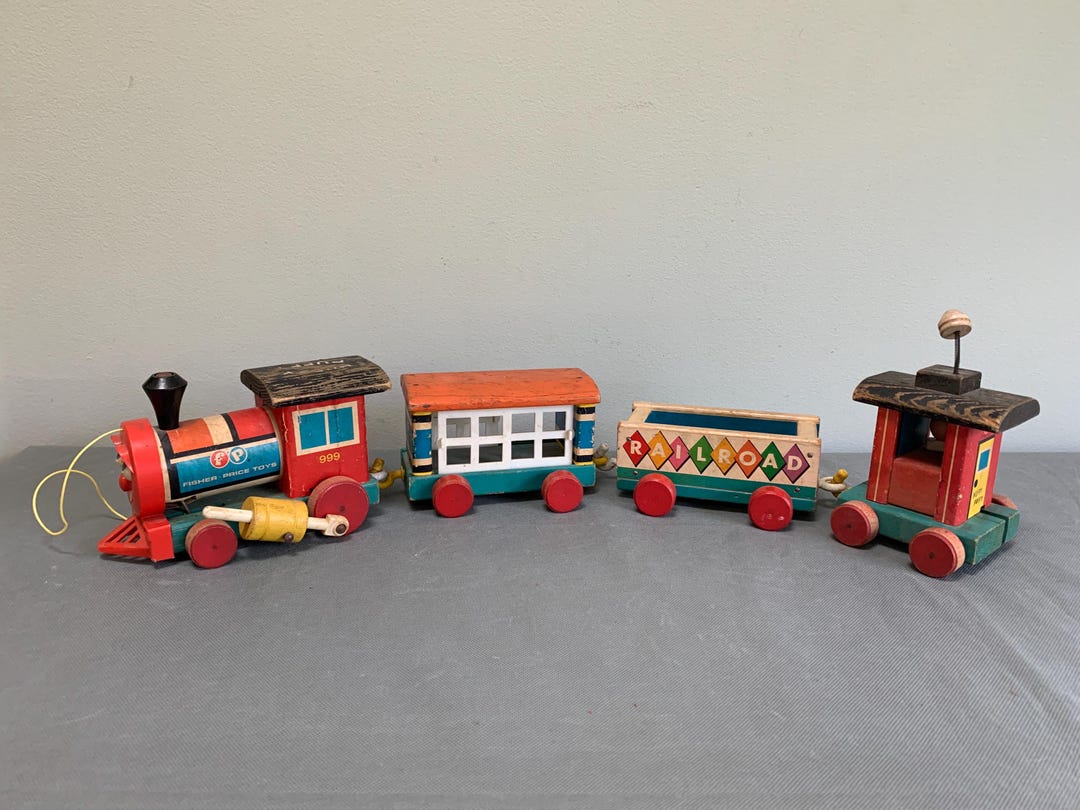 Huffty Raa Raa Train Set Huffy Puffy Train - Full Set - 1960s Fisher Price - Wood - Etsy