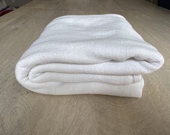 Finely woven summer blanket - small throw or large toddler bed blanket - 60 inches x 62 inches