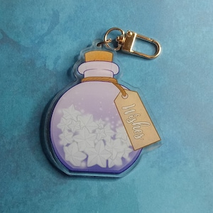 Wish Jar 3 inch acrylic charm