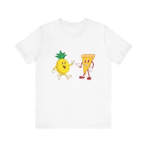 Camiseta de pizza de abacaxi, amiga engraçada, melhor amiga, mangueira de borracha, ilustração gráfica, camisetas, presente, melhores amigos, desenho animado fofo, presente unissex