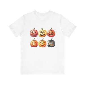 Jack O Lantern Pumpkin Shirt Fall Tshirt Graphic Tee Autumn Festive Halloween Cute Watercolor Spooky