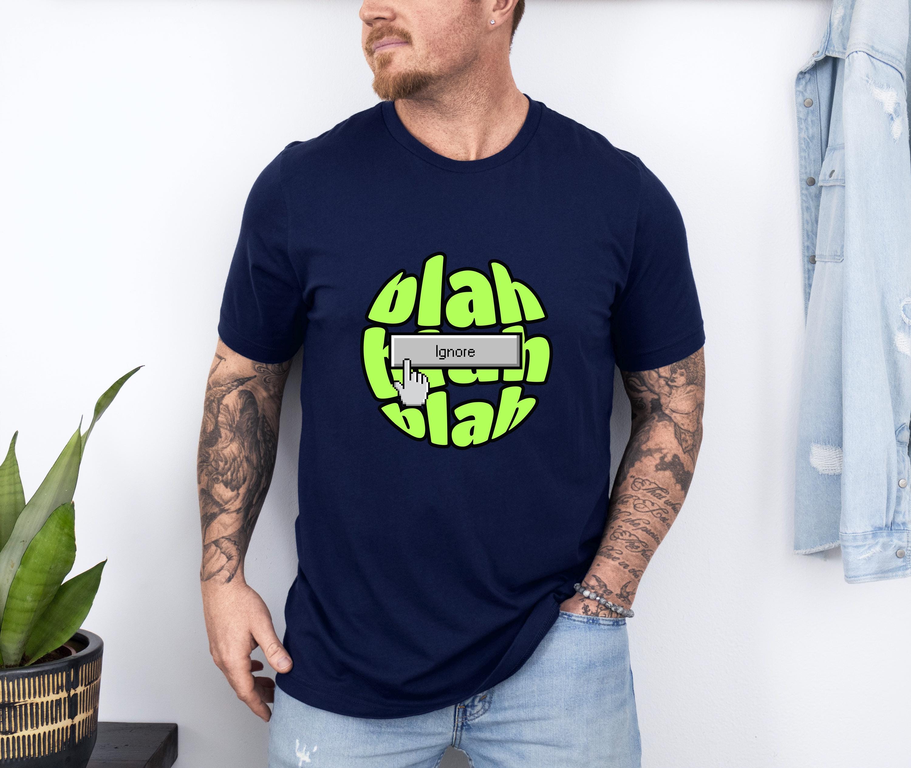 Blah Blah Blah Ignore Shirt Dell Computer Vibes Y2k Tech Cyberpunk